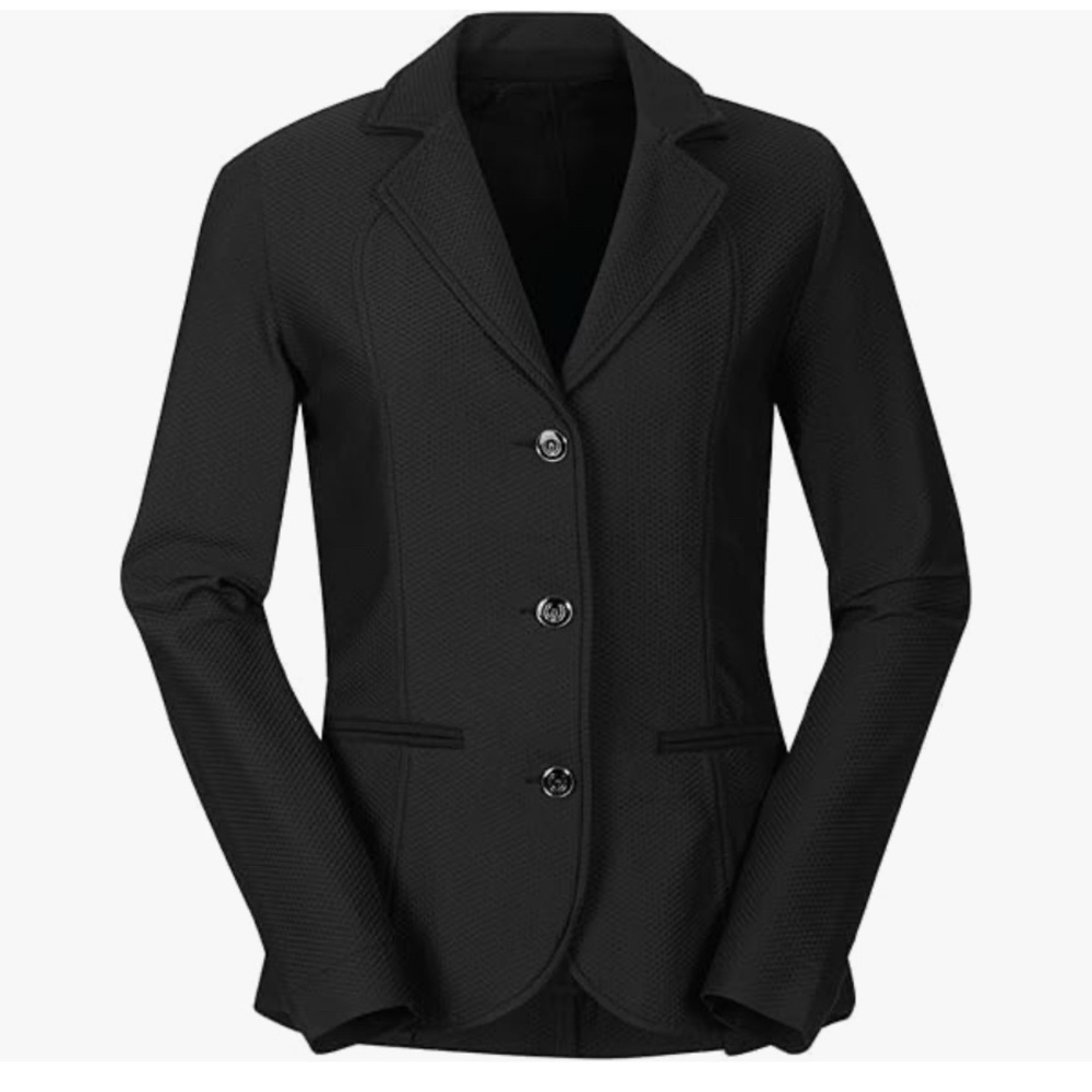 Kerrits Affinity Aero Mesh Show Jacket Coat Equestrian XL Girls Black